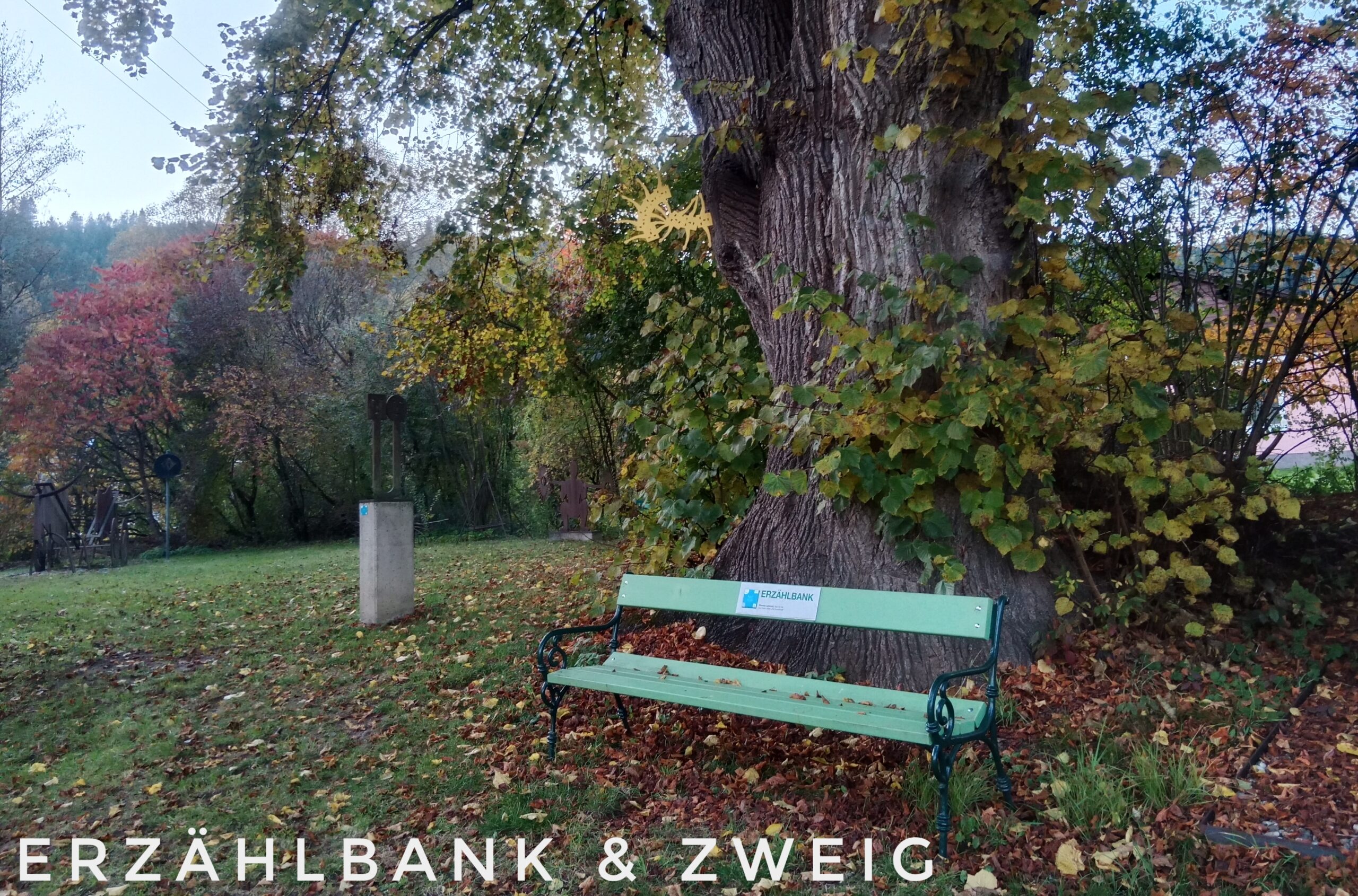 Erzählbank &  Installation Zweig, Museum für Quellenkultur, 2024